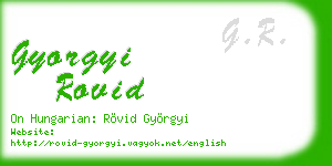 gyorgyi rovid business card